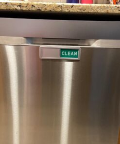 Cimkiz Dishwasher Magnet Clean Dirty Sign Shutter Only Changes When You Push It Non-Scratching Strong Magnet or 3M Adhesive Options Indicator Tells Whether Dishes Are Clean or Dirty (Silver) 1.silver 28 71NCfAtg4vL