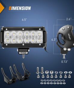 Alternative view of Nilight - 60002F-B Led Light Bar 2PCS 36w 6.5Inch Flood Led Off Road Lights Super Bright Driving Fog Light Boat Lights Driving Lights Led Work Light for Trucks,2 Years Warranty 2PCS 6.5" 36w Flood Light Bar