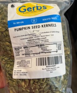 GERBS Raw Pumpkin Seed Kernels 2 LB. Resealable Bag, Top 14 Allergy Free Foods, Healthy Protein & Magnesium Packed Superfood Snack, Non GMO, No Oils, No Preservatives, Gluten & Peanut Free, Vegan, Keto, Kosher, Shelled Pepitas grown in Canada 26 71NELCC0aAL