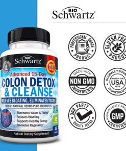 Colon Cleanser and Detox for Weight Loss & Digestive Support - 15 Day Fast-Acting Extra Strength Cleanse with Probiotic Fiber Plus Noni for Constipation Relief & Bloating Support, Non-GMO, 45 Count 22 71NESTV2fL