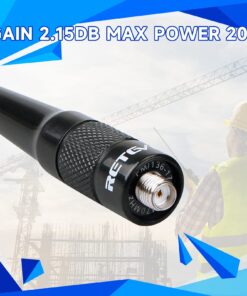 Retevis RHD-771 Walkie Talkie Antenna,SMA-F Dual Band UHF/VHF 144/430Mhz Antenna,15.4inch Flexible Whip Antenna,Compatible with Baofeng UV-5R Aliunce HD1 Retevis RT29 RT86 RT-5R 2 Way Radio(1 Pack) Flexible Antenna 16 71NETKYQL