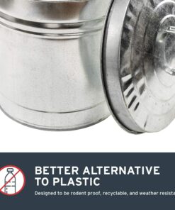 Behrens 6106K Galvanized Steel Locking Lid Trash Can, 6-Gallon 26 71NEVYcaaL