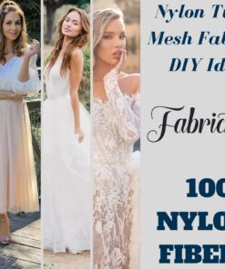 FabricLA 100% Nylon Tulle Mesh Fabric - Wedding Tulle Veil Fabric - 108" Wide (270 CM) Tulle Fabric Bolt of 50 Yard - Use as Wedding Gowns, Wedding Veils, Dresses, & Interior Design - White Tulle Roll 10 71NEWbWIo9L