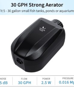 Uniclife Aquarium Air Pump Dual Outlet Fish Tank Aerator with Accessories for Up to 100 Gallon Tank 5 - 30 Gallons 24 71NFKP4yfrL