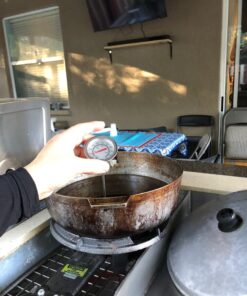 KT THERMO Deep Fry Thermometer With Instant Read,Dial Thermometer,12" Stainless Steel Stem Meat Cooking Thermometer,Best for Turkey,BBQ,Grill 1-pack 12-Inch 35 71NFNttGRPL