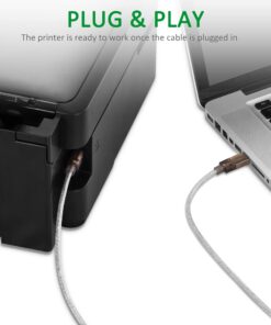 Printer Cable 5Ft,2.0 Printer Scanner Cable Cord USB Type A Male to B Male High Speed for HP, Canon, Lexmark,Dell, Xerox, Samsung etc(5 Ft/1.5M) 5 Ft/1.5M 12 71NHSQNTa3L