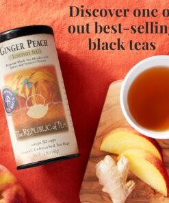 Alternative view of The Republic of Tea Ginger Peach Black Tea, Caffeinated, 50 Count