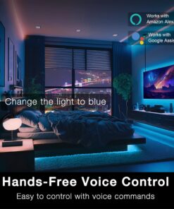 DAYBETTER Smart WiFi Led Lights 100ft, Tuya App Controlled Led Strip Lights, Work with Alexa and Google Assistant, Timer Schedule , Color Changing Led Lights for Bedroom Party Kitchen 25 71NJq1Sm9JL