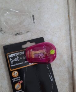 Bostitch Office Twist-n-Sharp Pencil Sharpener, for Kids & Colored Pencils, Assorted Colors (PS1-ADJ) 70 71NJw12f7tL