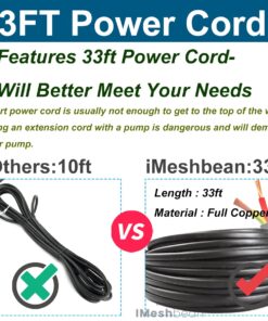 iMeshbean® 4" Deep Well Submersible Pump, 1/2 HP, 220V, 60 Hz, 25 GPM, 150 Feet Head, Stainless Steel with Built-in Control Box M#03 11 71NK08azgML