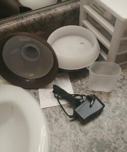 OliveTech Aroma Essential Oil Diffuser, 400ml Ultrasonic Cool Mist Humidifier with Waterless Auto Shut-Off and Cleaning Kit for Home, Yoga, Office, Spa, Bedroom, Baby Room - Wood Grain A-dark Wood 84 71NKWaua4AL