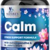 Nature's Nutrition Calm & Stress Support Supplement - with Magnesium, Ashwagandha, 5-HTP, L-Theanine, GABA - Natural Stress & Immune Support to Relax, Focus, Unwind - Vegan & Non-GMO - 60 Capsules 60 Count (Pack of 1)