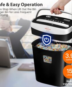 Paper Shredder for Home Office,VidaTeco 10-Sheet Cross-Cut Shredder with US Patented Cutter,Also Shreds Card/CD/Clip,Paper Shredder for Home Use Heavy Duty,Durable with Jam Proof,3.9-Gallon Bin(ETL) 28 71NLkt2MsOL