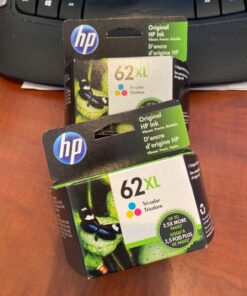 HP 62XL Tri-color High-yield Ink | Works with HP ENVY 5540, 5640, 5660, 7640 Series, HP OfficeJet 5740, 8040 Series, HP OfficeJet Mobile 200, 250 Series | Eligible for Instant Ink | C2P07AN 18 71NLvefVo4L