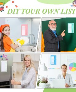 Queekay 4 Pcs Blank Chore Chart Kids Chore Chart, Plastic Checklist Board with 8 Detachable Cardstock to Do List for Home Routine Planning (White, Pink, Blue, Green,Simple) White, Pink, Blue, Green Simple 13 71NMt8kuPML