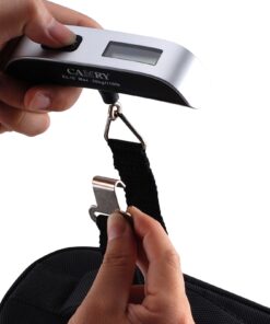 Camry Digital Luggage Scale, Portable Handheld Baggage Scale for Travel, Suitcase Scale with Hook,110 Pounds, Battery Included Red with Overweight Alert 30 71NO1yP7NzL
