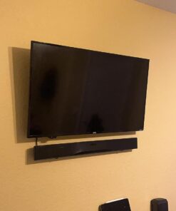 PERLESMITH Tilting TV Wall Mount Bracket Low Profile for Most 23-60 inch LED LCD OLED, Plasma Flat Screen TVs with VESA 400x400mm Weight up to 115lbs, Fits 16" Wood Stud Black 26 71NOIp1v L