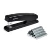 Amazon Basics Stapler with 1000 Staples, Office Stapler, 25 Sheet Capacity, Non-Slip, Black 1-Pack 46 71NONVWvgmL