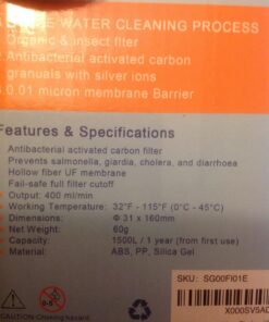 Etekcity Water Filter Straw Camping Water Purification Portable Water Filter Survival Kit for Camping, Hiking, Hurricanes 48 71NPg0GYQXL