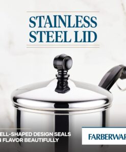 Farberware Classic Stainless Steel Sauce Pan/Saucepan with Lid, 1 Quart, Silver,50000,11.2"D x 6.3"W x 4.4"H Saucepot w/ Regular Lid (1 Quart) 30 71NPqfheJAL