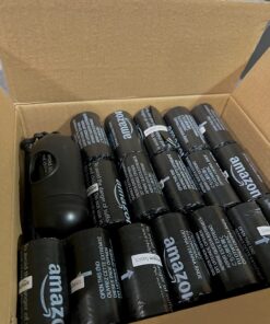 Amazon Basics Standard Dog Poop Bags with Dispenser and Leash Clip, Unscented, 900 Count, 60 Pack of 15, Black, 13 Inch x 9 Inch 15 Count (Pack of 60) 27 71NQ oAitiL