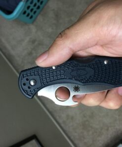 Spyderco Delica 4 Lightweight Signature Folding Knife with 2.90" Saber-Ground Steel Blade and Emerson Opener - Plainedge - C11PGYW 33 71NQ0ptvguL