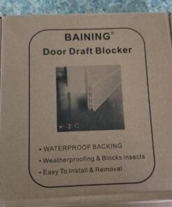 BAINING Door Draft Stopper Door Sweep for Exterior/Interior Doors, Weatherproofing Door Seal Strip Under Door Draft Blocker Seal, Soundproof Door Bottom Weather Stripping, 2" W x 39" L, White 38 71NQ7Xch3RL