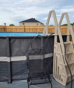 Intex 18ft X 52in Ultra Frame Pool Set with Sand Filter Pump, Ladder, Ground Cloth & Pool Cover 52 71NQITYrT8L 1