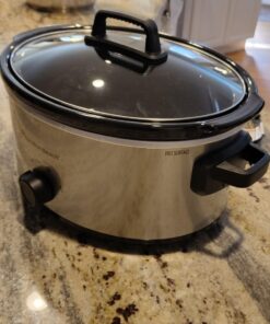 Hamilton Beach 6-Quart Slow Cooker with 3 Cooking Settings, Dishwasher-Safe Stoneware Crock & Glass Lid, Silver (33665G) 35 71NQSs0S0pL