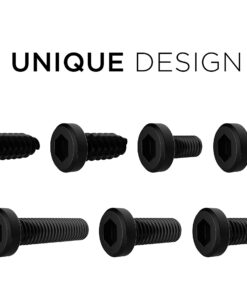 Rightcar Solutions License Plate Ultimate Screw Kit, Stainless Steel (Black) Black 14 71NQj39XGXL