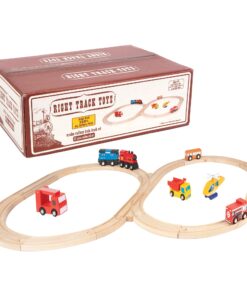 Wooden Train Track 52 Piece Set - 18 Feet Of Track Expansion And 5 Distinct Pieces - 100% Compatible with All Major Brands Including Thomas Wooden Railway System - by Right Track Toys, T 36 71NR1iYAS
