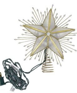 Alternative view of Kurt Adler 10-Inch 5-Point Capiz Star Treetop with Rays and Beads