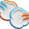 BABYBJORN Baby Plate, Spoon and Fork - Orange/Turquoise, 2-Pack 1 39 71NRNMifvZL