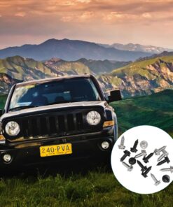 16 Sets License Plate Screws Kit, DaKuan Stainless Steel Rustproof License Plates Bolts for Cars, Trucks, SUVs (Black and Silver) 17 71NRQhtid6L