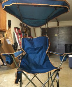 Quik Shade MAX Shade Relaxing Chair With Cup Holders, Foldable, Aluminum, Blue 49 71NRnrlxaXL