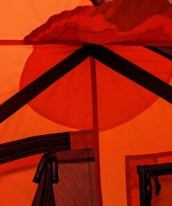 Gazelle Tents T4 Hub Tent, Easy 90 Second Set-Up, UV Resistant, Removable Floor, 4-Person, Orange, 78"x 94" x 94" 22272 T4 Orange/Grey 61 71NSS7qN91L