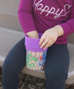 Munchie Mug Spill Proof Snack Cup Green, 12 Ounce jar, Made in The USA 12 oz 17 71NTmTtlieL