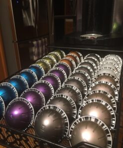 RECAPS Coffee Pod Holder Pod Drawer Storage Pods Holder Coffee Capsules Kitchen Organizer Compatible with Vertuoline Vertuo Stores 40 Capsules Black Color Cast Iron 38 71NToLC8oQL