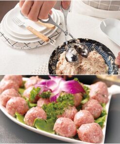 2 PCS None-Stick Meat Ballers, Stainless Steel Meat Baller Tongs, Cake Pop Meatball Maker Ice Tongs, Cookie Dough Scoop for Kitchen. (1.38" and 1.78") 21 71NTrDbslxL
