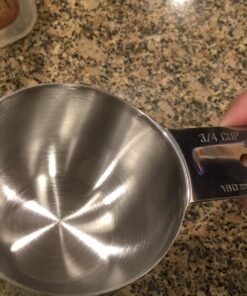 Bellemain One Piece Stainless Steel - Nesting measuring cups for Kitchen for Bakers , Dry - Ml & Oz measuring cup for Liquid, Metal, Set of 6 43 71NUNG4LiDL