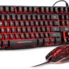 Rii Gaming Keyboard and Mouse Set, 3-LED Backlit Mechanical Feel Business Office Keyboard Colorful Breathing Backlit Gaming Mouse for Working or Primer Gaming,Office Device (RK108) 41 71NUnmd5m4L
