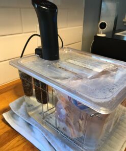 LIPAVI Sous Vide Container Model C10 3.0 Gallon (12 Quarts) 12.7 x 10.3 Inch - NOT INCLUDED: Matching rack and tailored lids for Joule, Anova and more sold separately 12 Quarts 31 71NUqWFNN3L