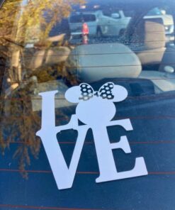 Mouse Bow Love Sticker Decal Notebook Car Laptop 4" x 5" (White) 14 71NUqqjdO0L