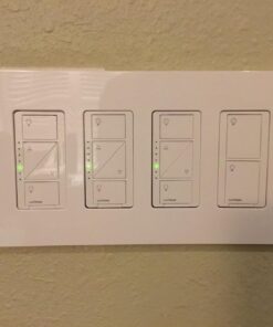 Lutron Claro 4 Gang Decorator/Rocker Wallplate, Gloss, White (1-Pack) | CW-4-WH 1 Pack 34 71NUvfWwG L
