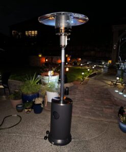 EAST OAK 50,000 BTU Patio Heater with Sand Box, Table Design, Double-Layer Stainless Steel Burner, Wheels, Triple Protection System, Outdoor Heater for Home and Residential, 2023 Upgrade, Black 53 71NVb 2iV8L