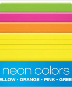 Oxford Neon Index Cards, 3" x 5", Ruled, Assorted Colors, 300 Per Pack (81300EE) 19 71NWvDfcLpL