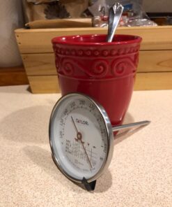 Taylor Leave-in Meat Oven Safe Compact Analog Dial Meat Food Grill BBQ Kitchen Cooking Thermometer, 3 inch dial, Stainless Steel 23 71NYEBNbkOL