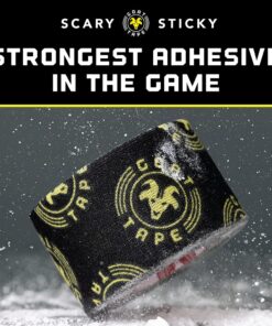 Goat Tape Scary Sticky Premium Athletic Tape | Weightlifting Tape | Thumb Tape for Hook Grip – Sticks with You Through The Toughest Fitness Workouts and Lifts Black & Yellow | 2 Pack Pack of 2 12 71NYVRn7RlL
