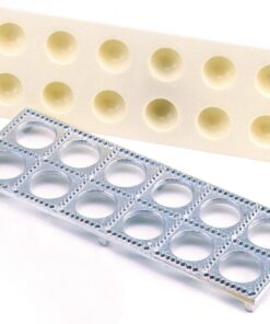 Norpro 3 Piece Ravioli Maker and Press Set with Rolling Pin, Large, White and silver 18 71NZMLt j9L