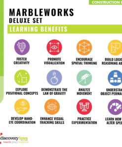 Discovery Toys Marbleworks Deluxe Marble Run | Kid-Powered Learning | STEM Educational Building Block Toy Learning & Childhood Development 5 Years Old and Up Deluxe Set 14 71NZOkezLIL